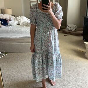 LoveShackFancy for Target Blue and Pink Floral Dress